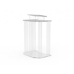 Acrylic Podium Wood Pulpit Large Lecterm for Church School Conference Plexiglass 1803-4-ASSEMBLED