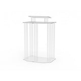 FixtureDisplays? Acrylic Podium Wood Pulpit Large Lecterm for Church School Conference Plexiglass Events Hotel Party Rally 1803-4 - Easy Assembly Required 1803-4