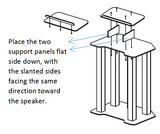 FixtureDisplays? Acrylic Podium Wood Pulpit Large Lecterm for Church School Conference Plexiglass Events Hotel Party Rally 1803-4 - Easy Assembly Required 1803-4