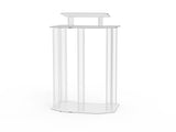 FixtureDisplays? Acrylic Podium Wood Pulpit Large Lecterm for Church School Conference Plexiglass Events Hotel Party Rally 1803-4 - Easy Assembly Required 1803-4