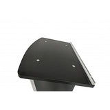 Acrylic Church Podium Pulpit Debate Conference Lectern Plexiglass Lucite Black Wood Shelf Cup Holder on Wheels 1803-5-BLACK