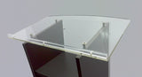 Fixture Displays Wood Podium with Acrylic Front Panel, 46.5 tall