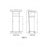 Wood Podium with Frost Acrylic Front Panel, 46.5 tall Pulpit Lectern with Cross