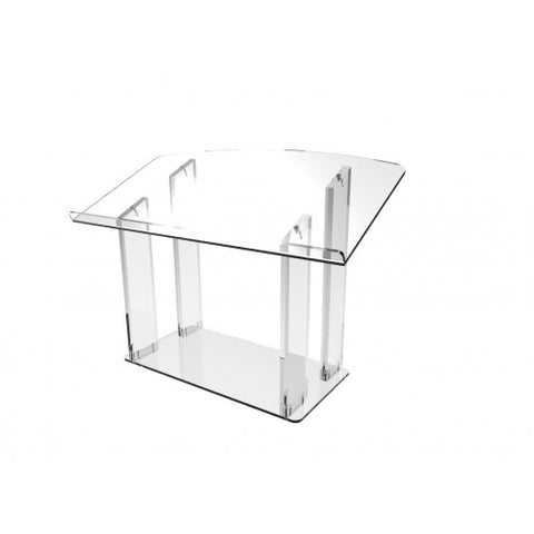 Podium,Tablemount Clear Ghost Acrylic 27"x 13.7" x 19.5" 1803-6 Easy Assembly Required