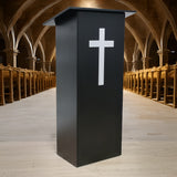 8.3 X 15.9" White Acrylic Cross 3 Piece Constructions Doublesided Tape Christian 1803 Cross