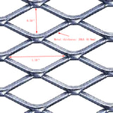 FixtureDisplays Steel Expanded Metal Mesh Sheet 3.3 feet x 7.7 feet, Ships in a  Roll, Great for  BBQ Grill, Window Well, Fence 18112