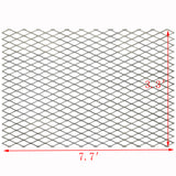 FixtureDisplays Steel Expanded Metal Mesh Sheet 3.3 feet x 7.7 feet, Ships in a  Roll, Great for  BBQ Grill, Window Well, Fence 18112