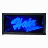 LED HAIR Sign Animated Neon Light Tunnel Lamp Infinity Mirror Light Frame