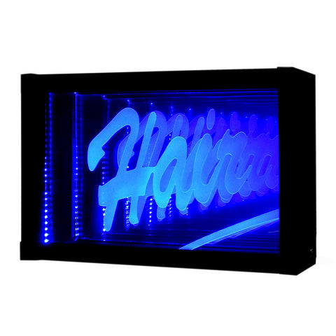 LED HAIR Sign Animated Neon Light Tunnel Lamp Infinity Mirror Light Frame