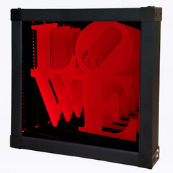 LED LOVE Sign Animated Neon Light Tunnel Lamp Infinity Mirror Frame