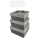Gift Boxes with Ribbon Nested 3PK Fold up Box Gift Box w Magnetic Card Board Box