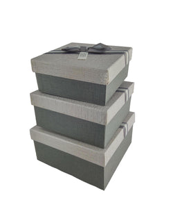 Gift Boxes with Ribbon Nested 3PK Fold up Box Gift Box w Magnetic Card Board Box