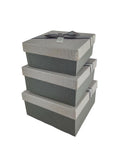 Gift Boxes with Ribbon Nested 3PK Fold up Box Gift Box w Magnetic Card Board Box