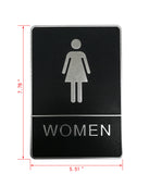 FixtureDisplays 5.51 L x 7.87 W  Men's Restroom Signs 18141 WOMEN