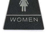 FixtureDisplays 5.51 L x 7.87 W  Men's Restroom Signs 18141 WOMEN