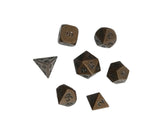 Antique Copper Solid Zine Alloy Polyhedral Dice Metal RPG Role Playing Game Dice