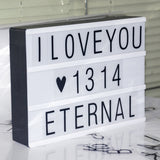 12x8.6 Free Combination Cinematic Light Box LED 90 Letters Message Sign Display