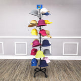 6-Tier 24 Hat Rotating Hat Display Rack Free Standing Headwear Wig Organizer 18164-24HAT