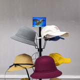 6-Tier 24 Hat Rotating Hat Display Rack Free Standing Headwear Wig Organizer 18164-24HAT