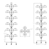 6-Tier 24 Hat Rotating Hat Display Rack Free Standing Headwear Wig Organizer 18164-24HAT
