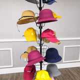 6-Tier 24 Hat Rotating Hat Display Rack Free Standing Headwear Wig Organizer 18164-24HAT