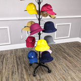 6-Tier 24 Hat Rotating Hat Display Rack Free Standing Headwear Wig Organizer 18164-24HAT