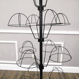 6-Tier 24 Hat Rotating Hat Display Rack Free Standing Headwear Wig Organizer 18164-24HAT