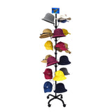6-Tier 24 Hat Rotating Hat Display Rack Free Standing Headwear Wig Organizer 18164-24HAT
