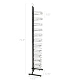 FixtureDisplays 12-Tier Hat Display Rack 12.5 wide x 75 high x 14.5 deep 18165-BLACK