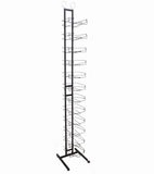 FixtureDisplays 12-Tier Hat Display Rack 12.5 wide x 75 high x 14.5 deep 18165-BLACK