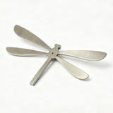 8PK Laser Stainless Steel Dragonfly Wall Decor Adhesive Back Wall Decor Silver 18167