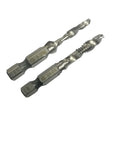 6PC SAE Drill Tap Combination Bit Set Deburr Countersink Hex Bit HSS 1/4 Shank