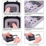 Key Combination Lock box Lock Box with Code Key Storage Combo Door Locker