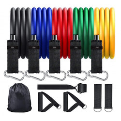 2 Sets of Resistance Band Set with Door Anchor, Ankle Strap and Carrying Bag 18190-2PK