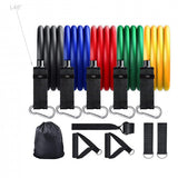 2 Sets of Resistance Band Set with Door Anchor, Ankle Strap and Carrying Bag 18190-2PK