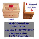 2PK Clip On Half Overlay Furniture Door Hinges Concealed 18215-2PK