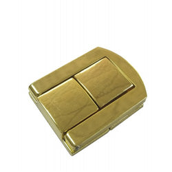 4PK Gold Rectangle Press Lock Clasp Leathercraft Accessory Purse Handbag Lock