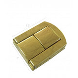 4PK Gold Rectangle Press Lock Clasp Leathercraft Accessory Purse Handbag Lock