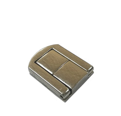 4PK Silver Rectangle Press Lock Clasp Leathercraft Accessory Purse Handbag Lock 18226-SILVER-4PK