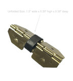 2PK 90 degree Stop Hinge Wooden Case Gift Jewelry Box Stop Hinges Brass Plated
