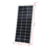 FixtureDisplays 100 Watts 12 Volts Monocrystalline Solar Panel 18339