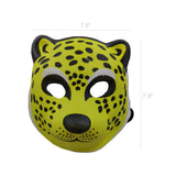 Cheetah PVC Mask Costume Accessory Child Kids Adult Jungle Animal Holloween