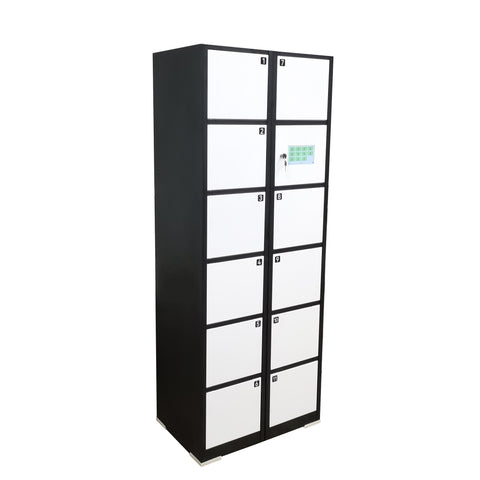 12 Slot TouchScreen Digtal Access Locker 26.8" x 70.8" x 18" 18349-PARCEL PICK UP