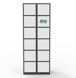 FixtureDisplays® 12 Slot TouchScreen Digtal Access Locker 26.8" x 70.8" x 18", Computer Control Smart Access Public Private Modes  Make to Order 3 Month Leadtime. Extra Duty TBD 18349-TOUCHSCREEN