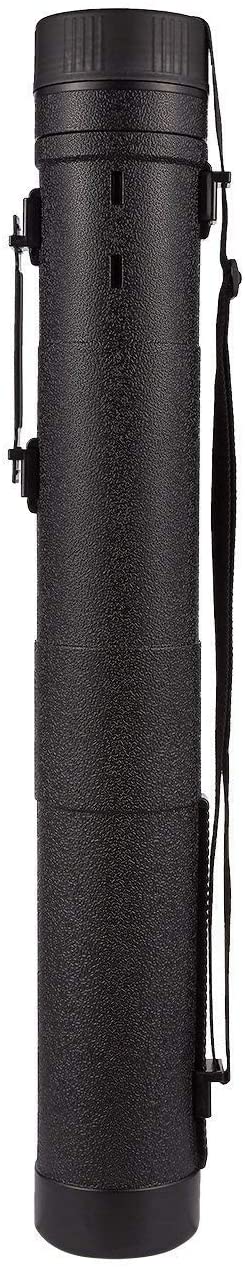 3.5 Diameter Document Poster Tube, Telescoping Document Resistant Tube Mailer, Black Plastic Storage
