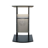 Truss Podium Metal Pulpit Church Podium Conference Pulpit Event Lectern Cup Hold with Pray Hand Logo Decor 18353++12152