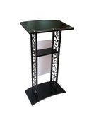 FixtureDisplays? Truss Podium Metal Wood Pulpit Church Podium Conference Pulpit Event Lectern Cup Hold 18353