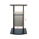 FixtureDisplays? Truss Podium Metal Wood Pulpit Church Podium Conference Pulpit Event Lectern Cup Hold 18353