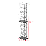 FixtureDisplays CD Tower Media Rack DVD Organizer Video Game Blu Ray Storage Holds 176 Single CDs 18469