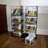 FixtureDisplays CD Tower Media Rack DVD Organizer Video Game Blu Ray Storage Holds 176 Single CDs 18469